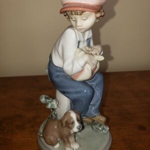 Lladro Porcelain Boy with Puppy - #5401 My Best Friend